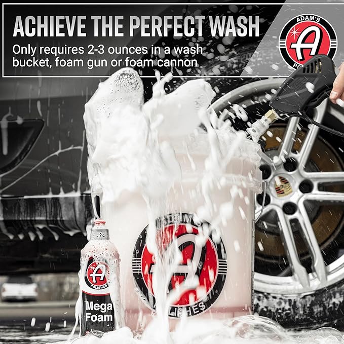 Adam’s Mega Foam Car Wash Soap – pH Neutral, Ultra Concentrated - Image 6