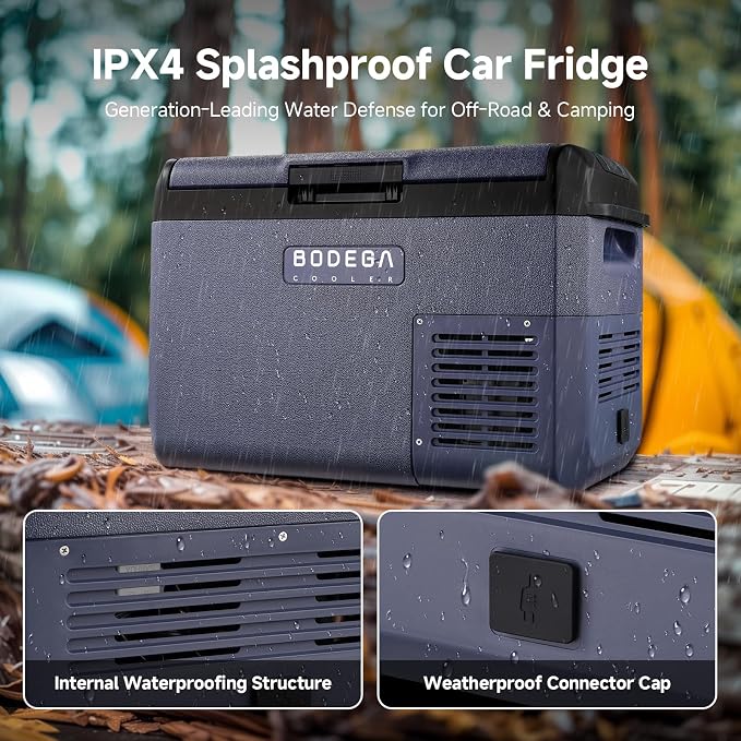 BODEGACOOLER 12 volt Car Refrigerator - 26QT Portable Freezer IPX4 Waterproof - Image 4