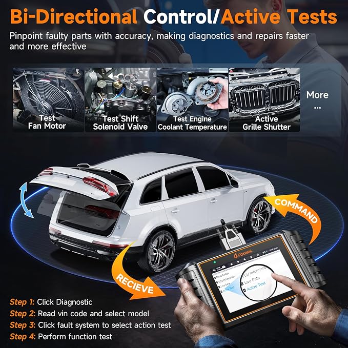 2025 FOXWELL NT716 OBD2 Scanner Bidirectional Control 9+ Resets Scan Tool ABS - Image 2