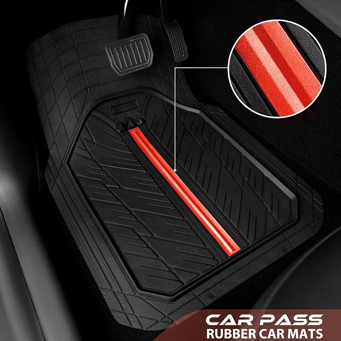 CAR PASS Metal Medium Rubber Floor Mats - Image 8