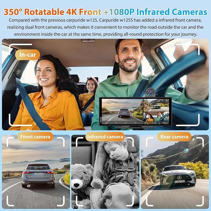 CARPURIDE W125S 11.26 Inch HD Wireless Carplay & Android Auto Screen, 4K - Image 4