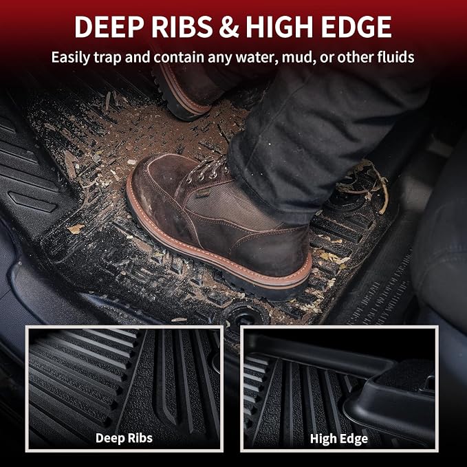 LASFIT Floor Mats&Trunk Mat for Toyota Camry 2025 Hybrid/LE/SE/XLE/XSE - Image 3