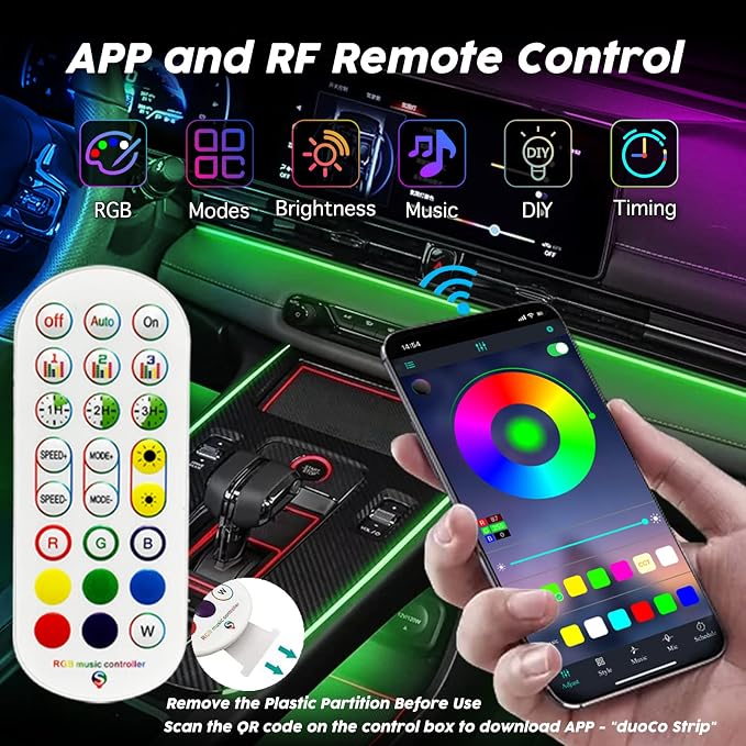 USB Car LED Lights, Interior Car Lights Strip - Image 3