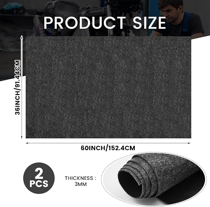 2 Pcs 36 x 60 Inch Oil Spill Mat - Image 2