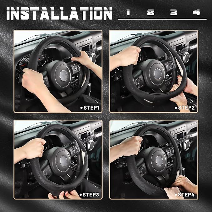 SEG Direct Car Steering Wheel Cover - Image 6