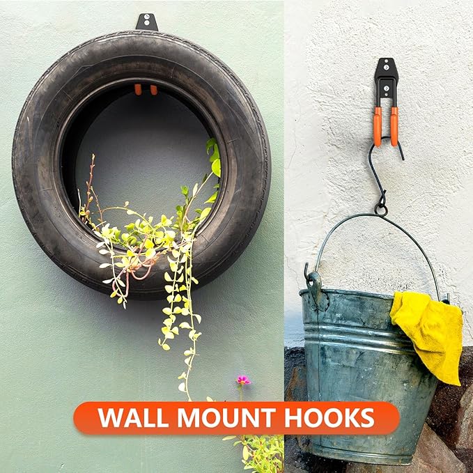 4 Pack 5.5x4.1 Inch Utility Steel Wall Mount Heavy Duty Garage Hooks - Image 7