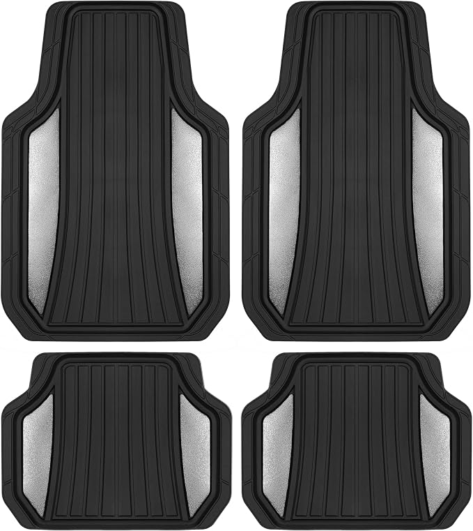 Motor Trend ChromeTech Car Floor Mats Full Set by MotorTrend