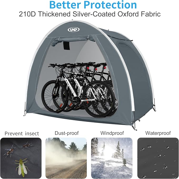 UNP Bike Storage Shed Tent, Portable Outdoor Bike Storage Tent - Image 5
