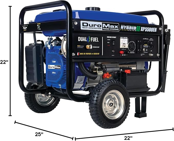 DuroMax XP5500EH 5, 500-Watt Dual Fuel Portable Generator - Image 9