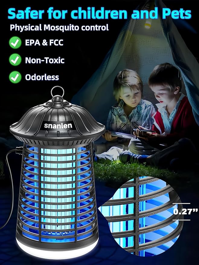 Bug Zapper Outdoor Indoor, 4200V Electric Mosquito Zapper Outdoor - Image 6