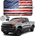 Autoamerics 1-Piece Windshield Sun Shade Grunge American Flag by AutoamericsUS
