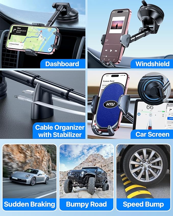 HTU 【Military-Grade Suction】 2025 Cell Phone Holder - Image 5