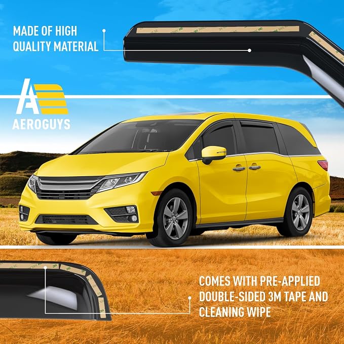 Extra Durable Window Deflectors in-Channel Window Visors Rain Guards Fit - Image 6