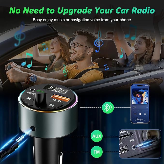 FM Transmitter Bluetooth 5.3 - Image 2