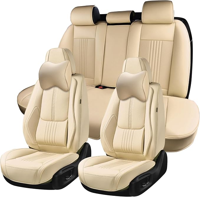 Car Seat Covers Full Set, Front and Rear Seat Covers by BWTJF