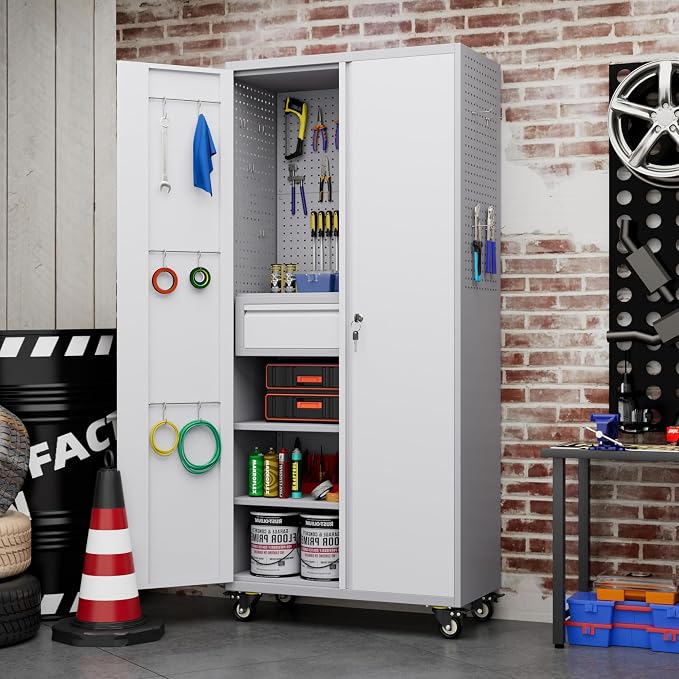 71" Metal Garage Storage Cabinet - Image 8