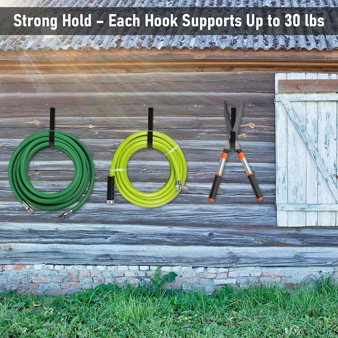 9 Pcs Storage Shed Tool Hooks Heavy Duty ABS Wall Mount Garage Hooks Set - Image 5