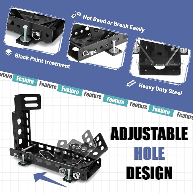 ECOTRIC Motorcycle Wheel Chock Trailer 3000lb Capacity, Adjustable Motorcycle - Image 4