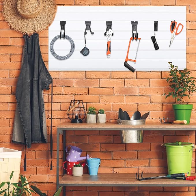 Landhoow 36 Pcs Slatwall Hooks & Hangers 32 Pcs Heavy Duty Slat Wall Hanging - Image 7