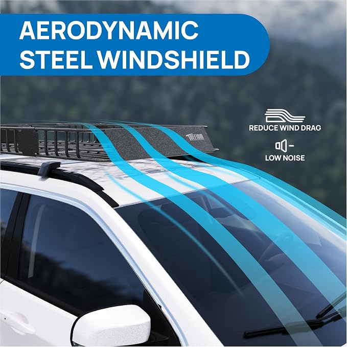 Bonnlo 250lbs Extendable Rooftop Cargo Carrier, 64 * 39 * 6inch Universal Roof - Image 7