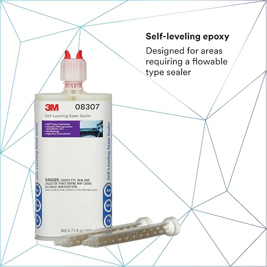 3M Self-Leveling Seam Sealer, Quick-Curing Epoxy, 200 mL/6.75 fl oz Cartridge - Image 2