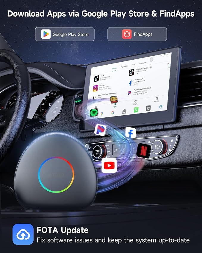 Wireless CarPlay Adapter Android 13 AI Box, Upgraded CB6C Video Streaming Plug - Image 5