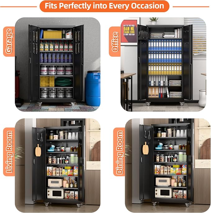71" H×32" W×16" D Garage Storage Cabinet - Image 8