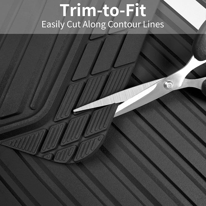 CAR PASS Heavy Duty Rubber Car Mats Metallic, Aluminum Film All Weather Floor - Image 7