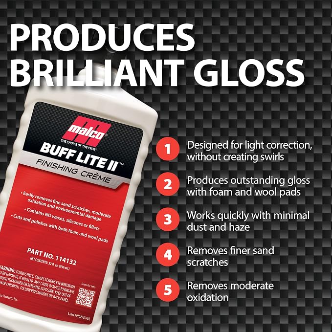 Malco Buff Lite II Finishing Crème – One-Step Professional Cutting, Polishing - Image 4