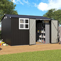Verano Garden 10x8FT Outdoor Storage Shed, Large Galvanized Steel Metal Garden by VeranoGarden