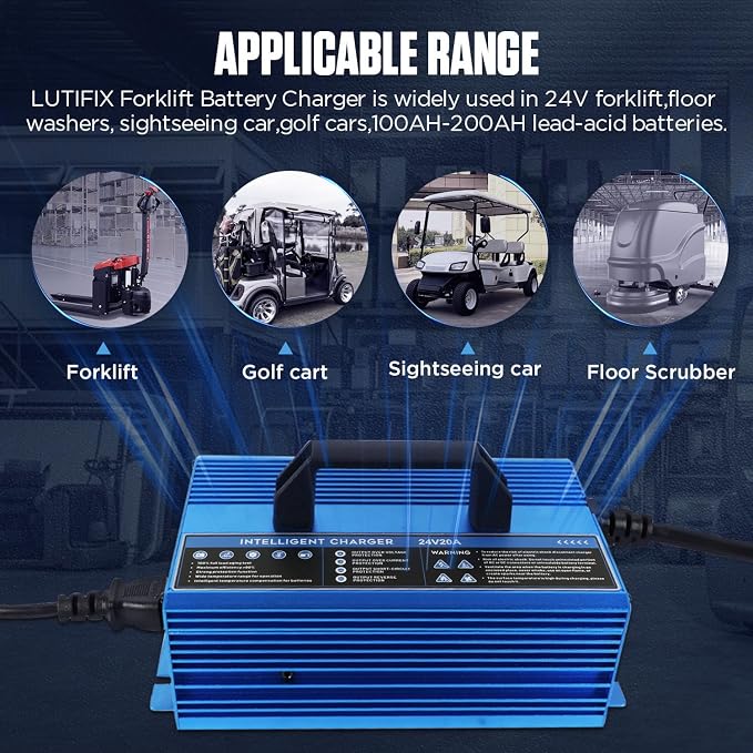 Forklift Battery Charger 24V 30A Automatic Smart Charger, Automotive Battery - Image 4