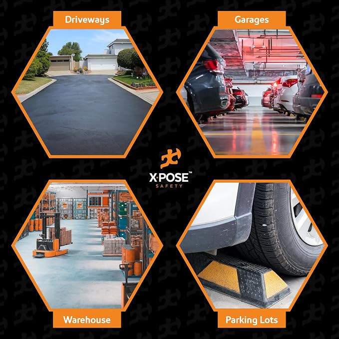 Xpose Safety 72" Heavy Duty Rubber Parking Stopper – Bulk Full Pallet 50 Pack - Image 7