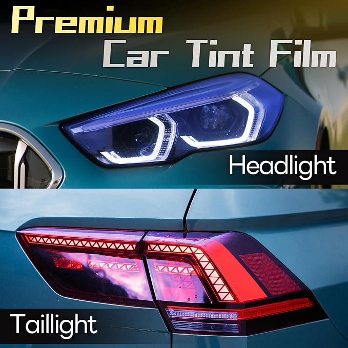 Lypumso 16 x 60 Inches Headlight Taillight Car Tint Vinyl Film, Self Adhesive - Image 3