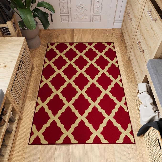 Ottomanson 3'3" x 5' Rugs for Living Room Trellis Area Rug for Bedroom by Ottomanson