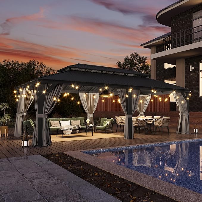 Aoxun 12' X 24' Hardtop Gazebo - Image 2