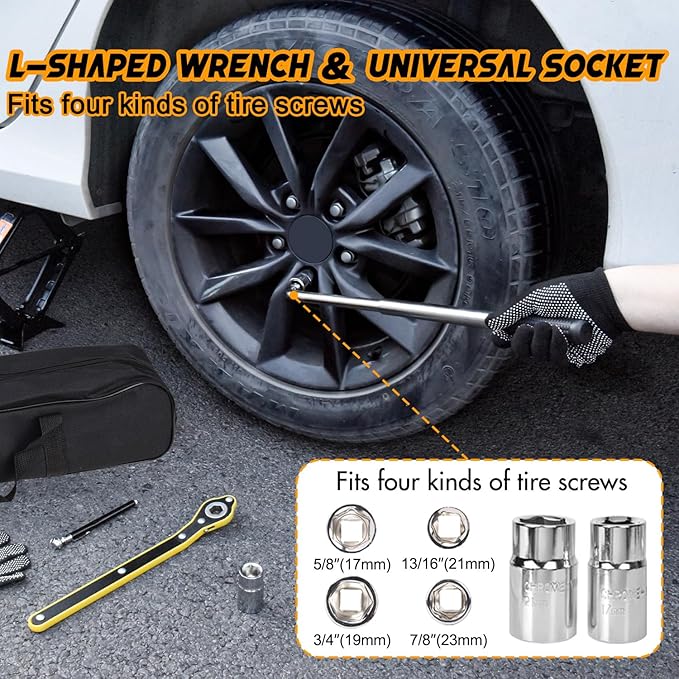 Car Jack Kit Scissor Jack for Car 2.5 Ton Tire Jack Tool Kit Universal Car - Image 4