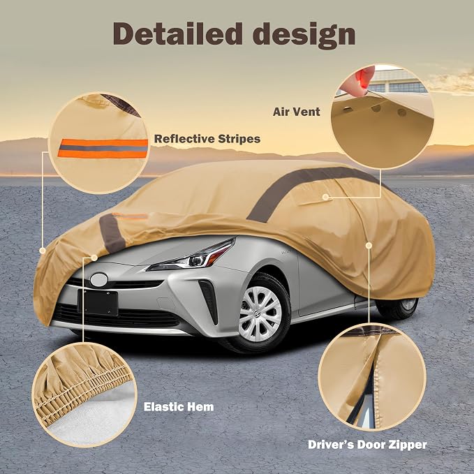 Prius Car Cover Waterproof All Weather Compatible - Image 2