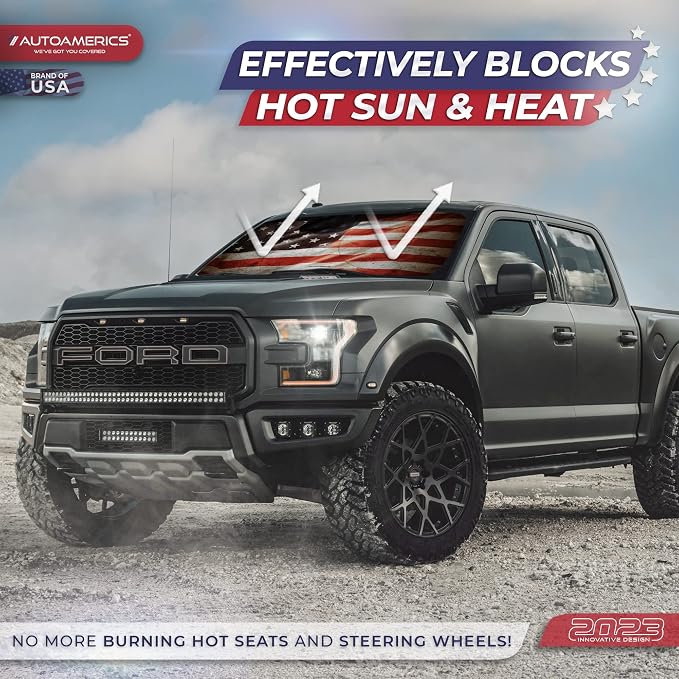Autoamerics Truck Windshield Sun Shade - Image 3