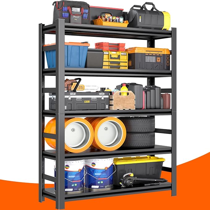 78"H Garage Storage Shelves Heavy Duty Garage Shelving, 4500 LBS Capacity 5 by ErgoNova