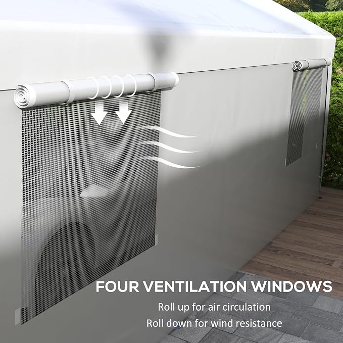 Outsunny Carport 10' x 20' Portable Garage, Heavy Duty Car Port Canopy - Image 6