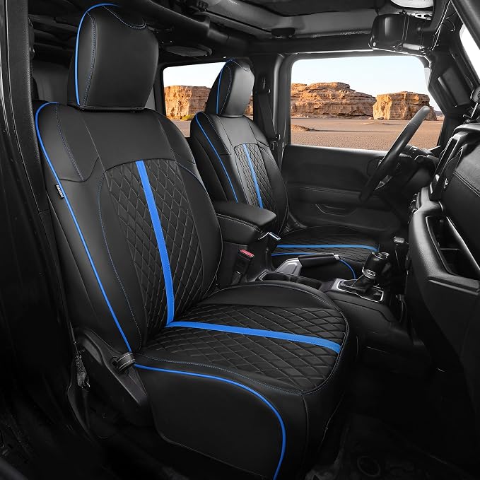 for Jeep Wrangler Seat Covers 4Door JL 2018 2019 2020 2021 2022 2023 2024 2025 by RIDEPOSH
