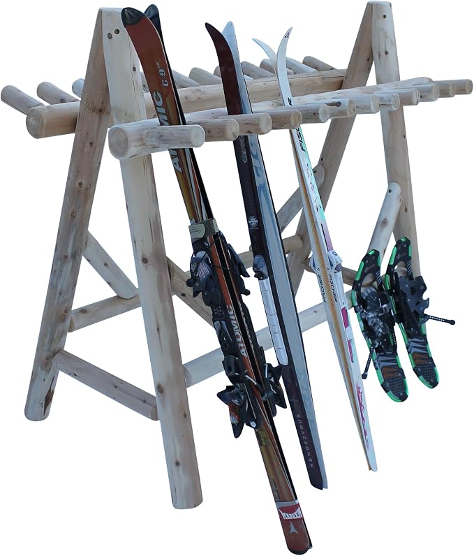 22-Place Freestanding Ski Log Racks, Pole Ski Holders, Garage Racks - Image 8