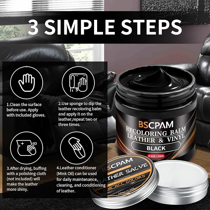 Black Leather Recoloring Balm - Image 5