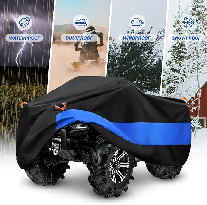 MORNYRAY ATV Cover Waterproof Heavy Duty Universal Quad Cover Outdoor Storage - Image 5