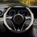 Steering Wheel Cover Standard Size Medium 14.5-15 inch, Breathable Microfiber by Mihecor
