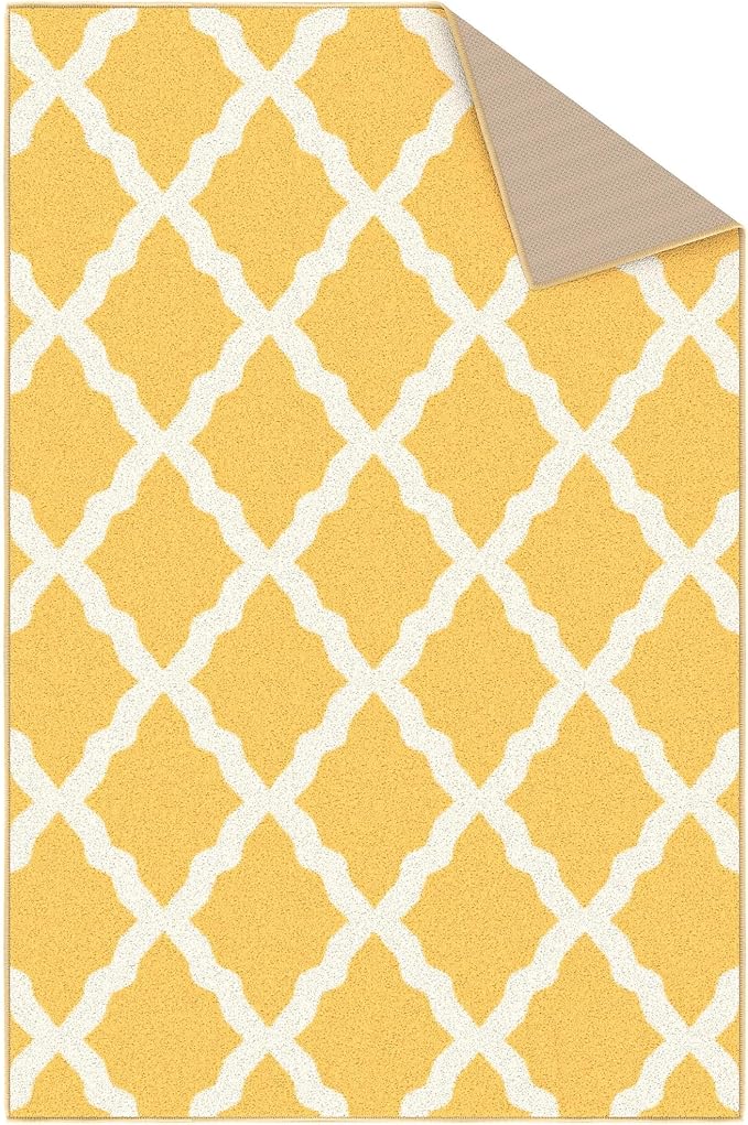 Ottomanson 3'3" x 5' Rugs for Living Room Trellis Area Rug for Bedroom - Image 7
