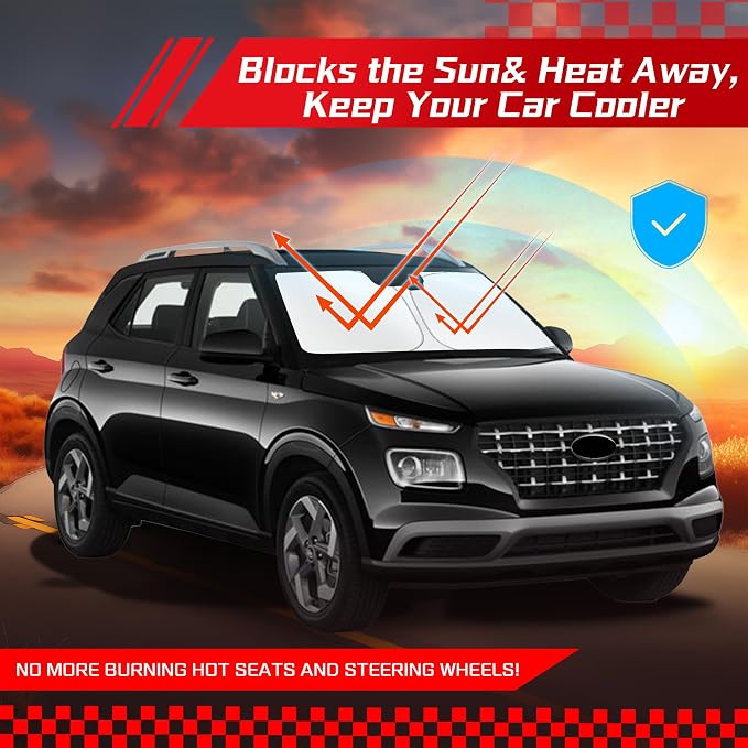 ARISMOTOR Windshield Sun Shade for Hy-undai Venue 2020-2025, Custom Fit - Image 7