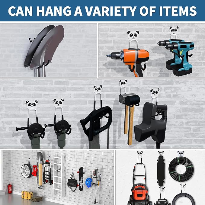 GPANDAG 8-Pack Heavy Duty Garage Hooks, Anti-Slip Coating Utility Hooks - Image 4