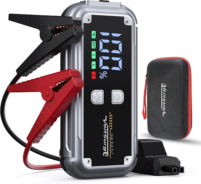 6000A Car Jump Starter, 12V Battery Jumper Starter Portable Large LCD Display by VoltSurge