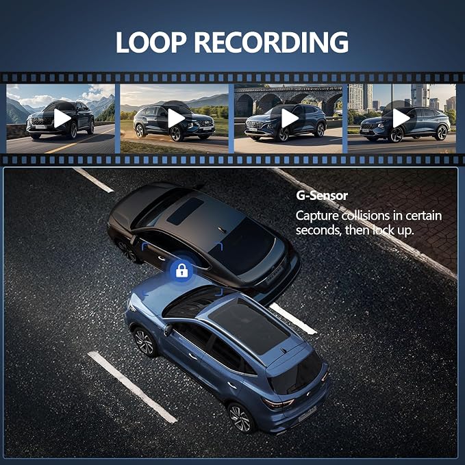 Wireless CarPlay Screen with 2K Dash Cam, 8.1" Portable Touchscreen Car Stereo - Image 5